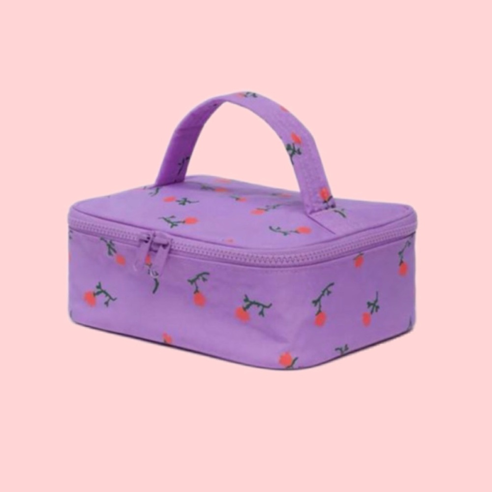 NWT Baggu Small Painted Wildflower Cosmetics Case